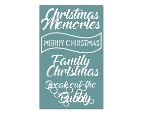 Christmas Memories, 110 x 180mm chipboard,